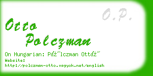 otto polczman business card